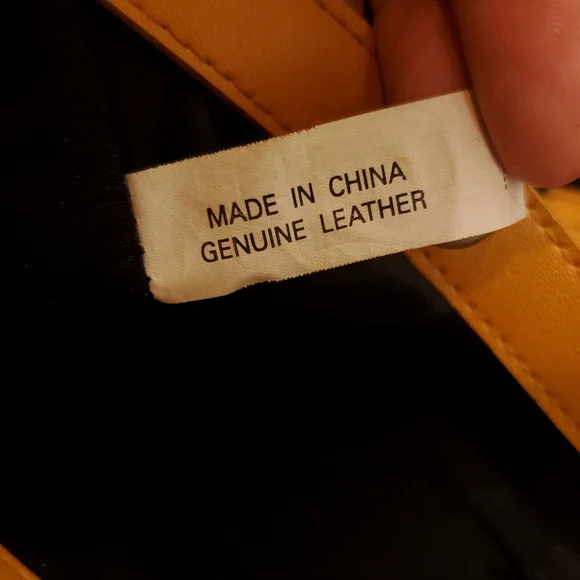 Tignanello Goldenrod Leather Double Strap Handbag - Picture 6 of 15